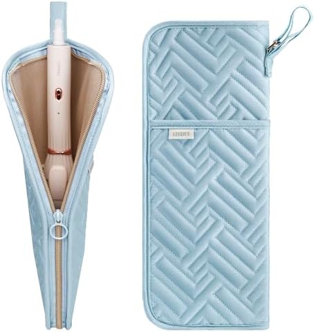Leudes Hair Tools Travel Bag Case Hot Heat Resistant Mat 2 in 1 Pouch by Leudes