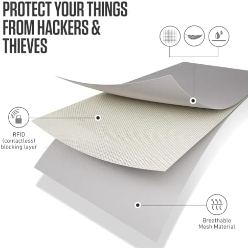VENTURE 4TH Travel Money Belt, RFID Blocking Passport Holder - Sleek Silver - Image 5