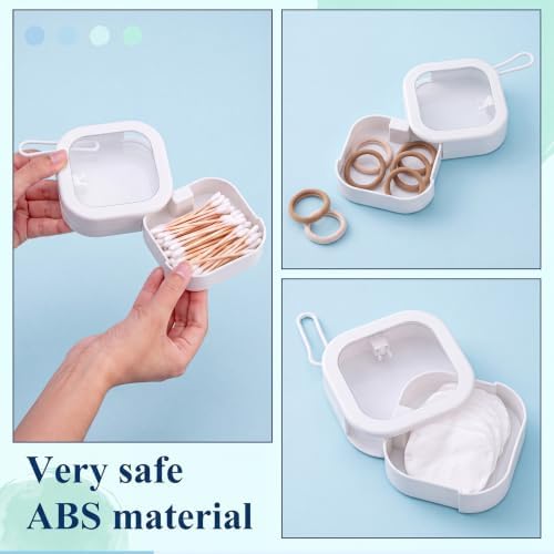 Kathfly 4 Pcs Hair Tie Organizer Travel, Stackable, White - Image 6