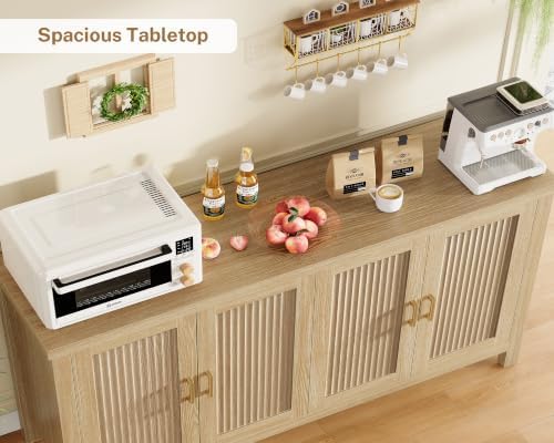 usikey 63" Buffet Cabinet with Storage & 4 Adjustable Shelves - Image 7