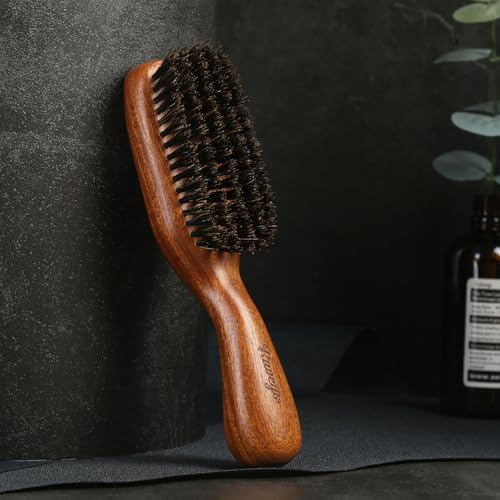 Hair Brush for Men- Slick Back Hair Brush - Boar Bristles Brush for Fine Thin Medium Hair, Nature Boar Hairbrush for Beard Styling - Image 6