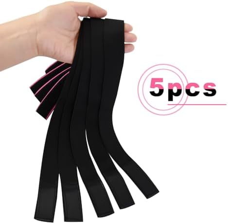 YANTAISIYU 5 Pieces Wig Edge Bands Lace Melting Band Adjustable Wig Elastic Bands for Lace Front Wig Non-Slip Wrap Band (3.0cm) - Image 6