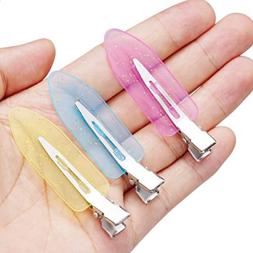 Wobe 24 Pcs Creaseless Hair Clips for Women, Translucent Pink Blue Yellow - Image 7