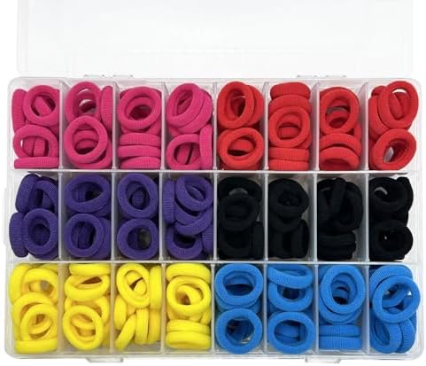 288 Pcs Toddler Hair Ties, Soft Seamless Cotton Baby Hair Ties, Multicolor Small Hair Bands for Little Girls and Kids, Elastic Hair Accessories Ponytail Holders (Dark Color) - Image 4