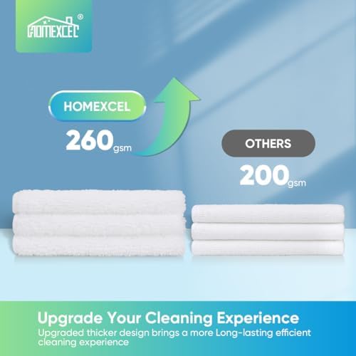 HOMEXCEL White Microfiber Cleaning Cloth, Microfiber Towels for Car,12 PK - Image 4
