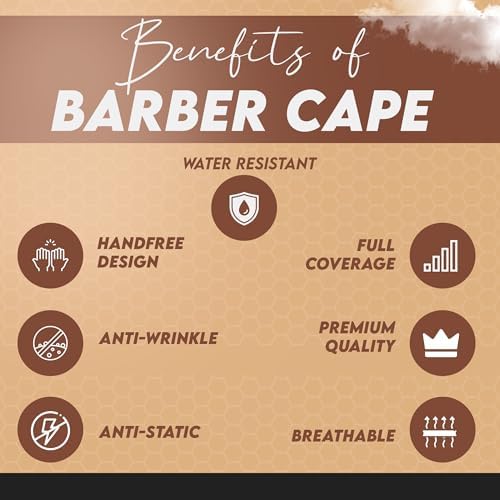 3lb Kids Cape (Ages 8–13) – Weighted Hair Cutting Barber Cape with Elastic Collar, Waterproof Salon Cape for Added Comfort, Perfect for Barber & Hairstylist (52 x 36 in) - Image 4