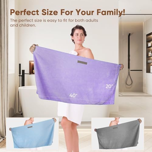 HOMEXCEL 5PK Microfiber Hair Towels, 40x20 in, Fast Drying for Long Hairs - Image 5
