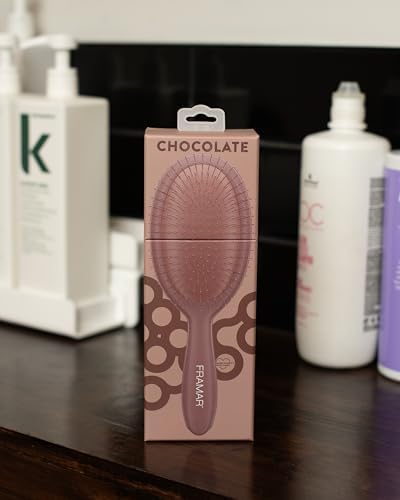 FRAMAR Chocolate Hair Brush Detangler, Wet Hair Brushes For Women - Image 6