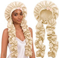 Heatless Curl Sleep Bonnet, Night Cap with Long Ribbons for Braids by U%C2%B7helper-YourGoodHelper