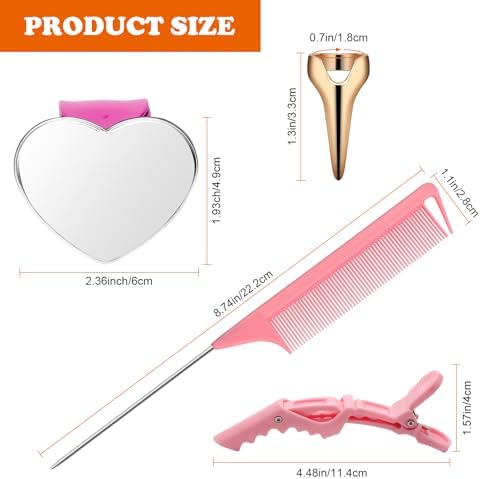 17 PCS Hair Parting Tools Set Round, Coldairsoap Stitch Braid Tool Finger - Image 2