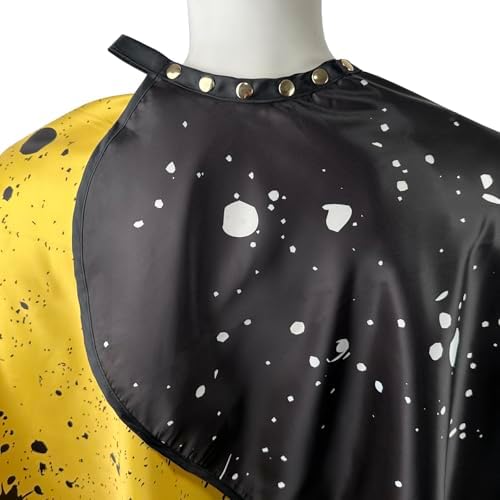 Barber Capes for Men Hair Cutting Capes with Snaps Salon Capes for Stylists Waterproof Hairdresser Gown Cape- 63”× 56”(Yellow) - Image 2
