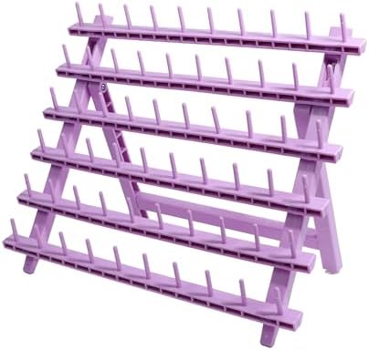 Laflare Braid Rack 60 Spools, PP Braiding Hair Stand, Thread Rack, Sewing Organizer, Quilting, Embroidery - Versatile Extension Holder (Purple) by LAFLARE
