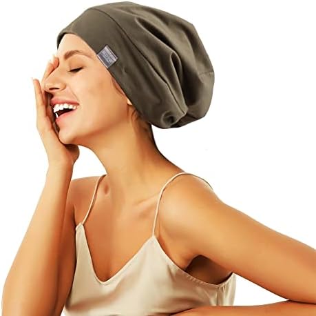 Beanie Sleep Hats Bonnet for Women Girls Curly Frizzy Hair Cover by ELIHAIR