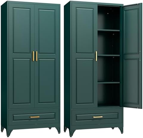 SteeLoong 75" Metal Storage Cabinet with Doors and 3 Adjustable Shelves by Steeloong