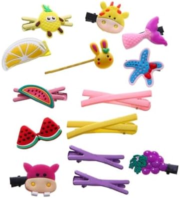 56PCS Toddler Hair Accessories Set: Colorful Rainbow Barrettes, Pins, Candy Fruits, Butterflies for Kids' Stylish Hairstyles - Image 4