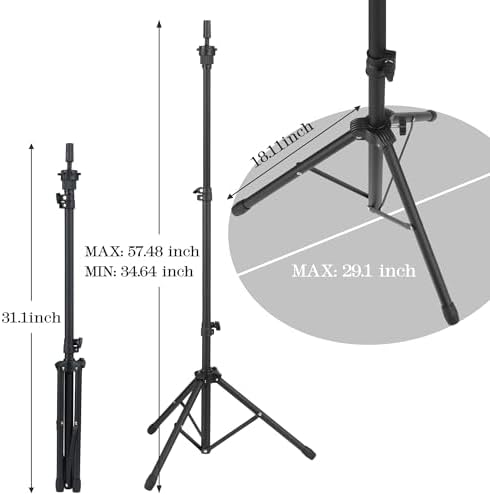 Auroras Wig Stand Tripod, Adjustable 34.64-51.48 Inch - Image 2