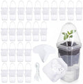 24 Pack 2.5" Small Self Watering Pots with Humidity Dome, Plastic by RimCereal