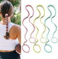Long Hair Ties for Women, 25" Elastic No Tangle Spiral Hair Ties Damage-Free Pony Tail Holders for Thick Long Hair Motorcycle Hair Accessories for Sports- Bike Riding Swim Skiing-3 Packs Colorful by Unknown