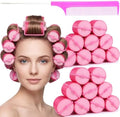 Syhood 18 Pcs Satin Foam Hair Rollers for Women Pink, 1.42 Inch by Syhood