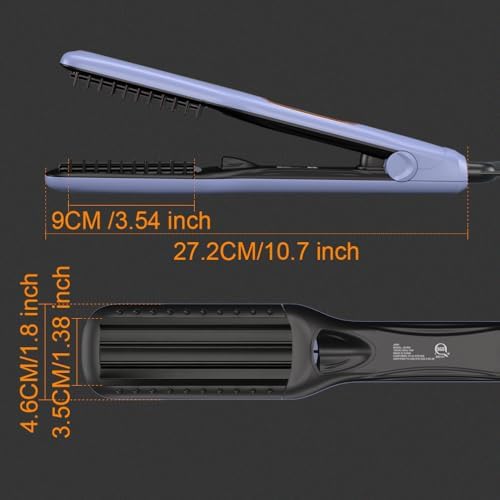 JINRI Volumizing Hair Brush for Short & Thin Hair, 1.38 Inch Hot Styling Brush, Adjustable Temperature Volumizer Tool, Dual Voltage 100-240V, Root Lift Volume Iron, Purple - Image 2