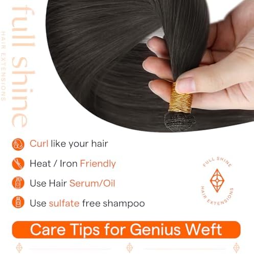 Full Shine Genius Weft Hair Extensions Human Hair 22 Inch 80G - Image 6
