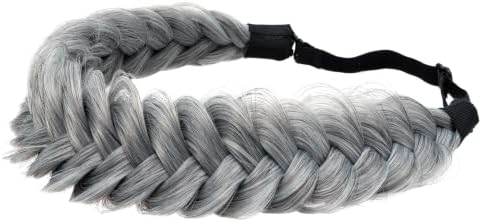 Synthetic Hair Braided Headband Classic Wide Strands Wedding Disorderly Fluffy Braids Wig Band Women Beauty Accessory - Image 4