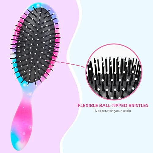 Kids Hair Brush Girls, Toddler Wet Dry Detangling Hair Brush for Curly Thick Hair Pain-Free Comb Girls Kids Women Unicorn Mermaid - Image 5