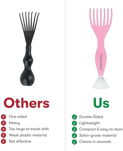 FRAMAR Premium Hair Brush Cleaner Tool, Hairbrush Cleaner Tool – Pink - Image 4