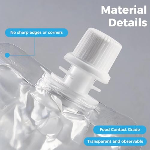50-Pack Reusable Plastic Flasks – 1.7 oz Leak-Proof Drink Pouches with Funnel, Transparent PA+PE Heat/Cold Resistant, Ideal for Travel, Parties, and Concealed Liquor/Juice Storage - Image 5