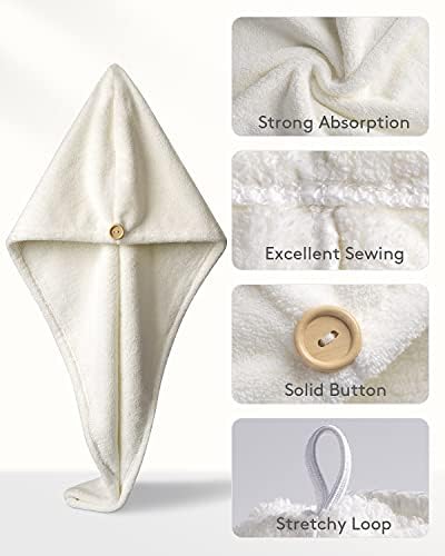 YFONG 3 Pack Microfiber Hair Towels Wrap for Women, Super Absorbent Drying - Image 3