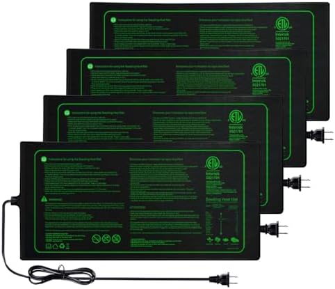 10"x20" 4 Pack Seedling Heat Mat for Seed Starting and Germination by Unknown
