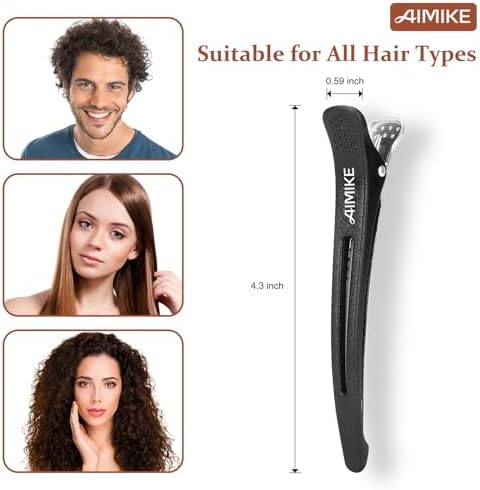 AIMIKE Hair Clips for Styling Sectioning, Barbers & Home Hair Cutting - Image 4