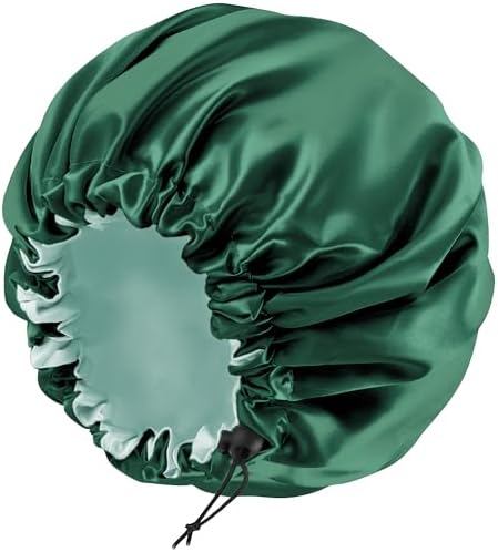 Edoneery Satin Bonnet for Sleeping Women, Double Layer Adjustable Sleep Cap by Edoneery