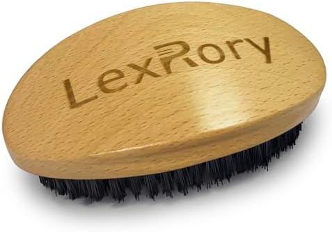 Palm Wave Brush 360 Curved Hard Bristle Hair Brushes for Men Wavers by MANSHION