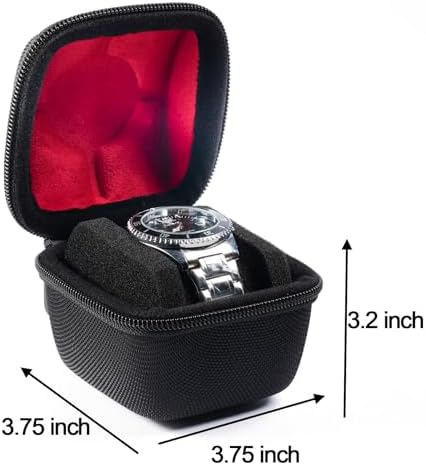 Single Watch travel case, hard watch box organizer, watch pouch holder with soft foam pillow fit large and small watches - Image 5