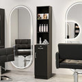 Wall Mount Salon Stations for Hair Stylist, Hair Salon Storage Cabinet, Beauty Barber Station with Lockable Drawer, Shelves, Storage Cabinet, Black by enjoyyourwonderfullife
