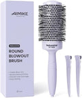 AIMIKE 2.1" Round Brush for Long Hair, Add Volume & Smooth Blowouts, Purple by AIMIKE