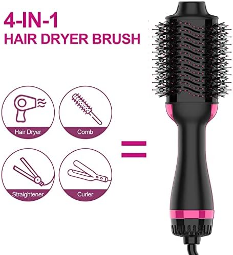 Dual Voltage Hair Dryer Brush for European Travel, 120V - 240V One Step Hair Dryer and Styler Volumizer, Professional Blow Dryer Brush with Negative Ion Anti-frizz for Drying, Straightening, Salon - Image 3