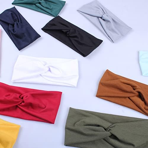 Kachanaa 12 Pack Headbands for Women, Elastic Wide Headbands Non Slip Workout Yoga Sport Hair Bands for Women’s Hair Accessories - Image 6