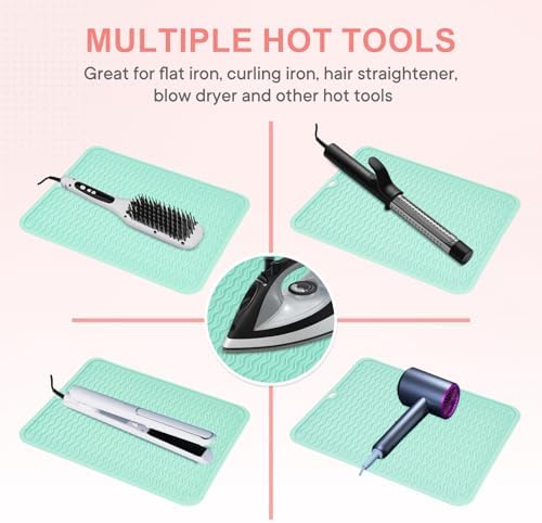 Suafrnut Oversize Silicone Heat Resistant Mat for Hair Tools(14.2" x 11") - Image 5