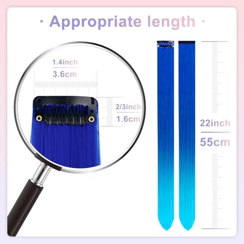 Colored Hair Extensions Clip In Ombre Color Hairpieces 20 PCS - Image 3
