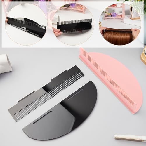 Nuogo 2 Pieces Hair Extension Holder, Acrylic Braiding Rack, Black, Pink - Image 3