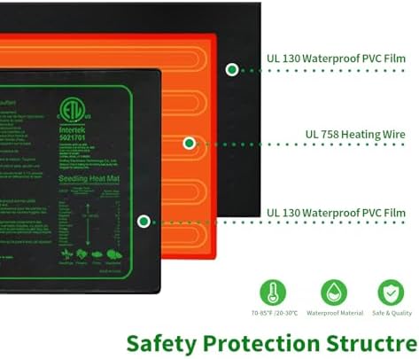 20"x20" Durable Seedling Heat Mat with Thermostat Controller - Image 7