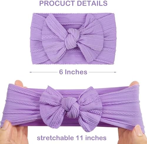 CÉLLOT Super Stretchy Soft Knot Headbands with Hair Bows Head Wrap Hair Accessories For Newborn Baby Girls Infant Toddlers Kids - Image 2