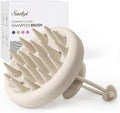 Sndyi Silicone Scalp Massager Shampoo Brush, Hair Scrubber with Soft Silicone Bristles, Scalp Scrubber/Exfoliator for Dandruff Removal, Wet Dry Scalp Brush for Hair Growth & Scalp Care, Oatmeal by Sndyi