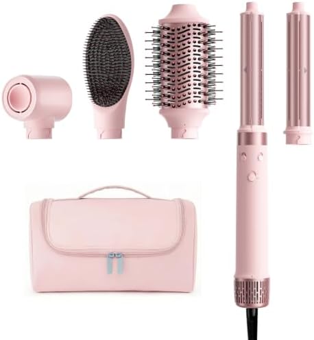 MESCOMB 5-in-1 Dual Voltage Hair Dryer Brush for Travel with Storage Bag by MESCOMB