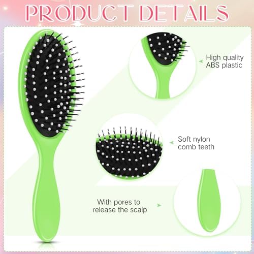 Suclain 30 Pcs Hair Brushes Bulk for Women, Travel Detangling Brush - Image 5