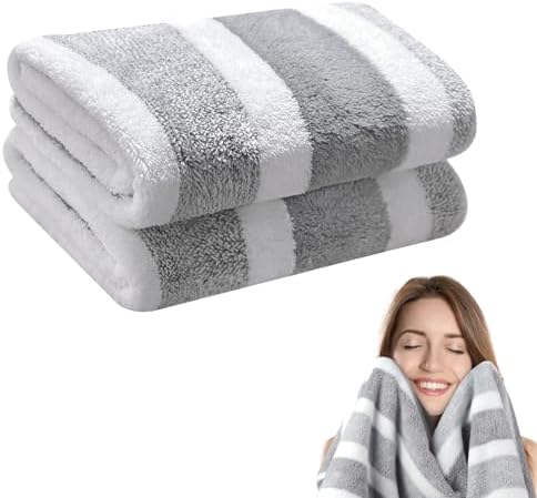 KinHwa Bathroom Hand Towels, Microfiber Face Towels, 11x20 Inch, 2 Pack by KinHwa