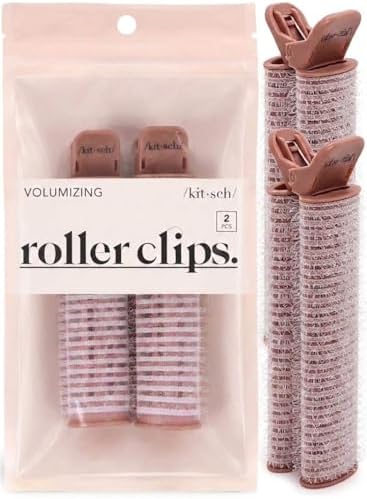 Kitsch Ceramic Volumizing Hair Clips For Styling for Women - 2pc Terracotta by Kitsch