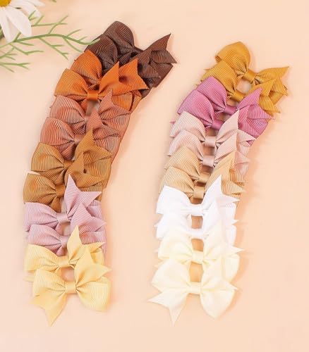 ALinmo Hair Clips for Girls 100PCS - 2" Fully Lined Tiny Bows, Alligator Clips for Infants and Toddlers in Pairs - Image 4